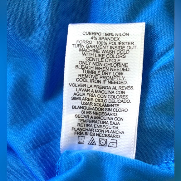 Ellen Tracy Co Women’s Tank Top Blouse in Blue Lace L Sleeveless Gold Button - Picture 7 of 7